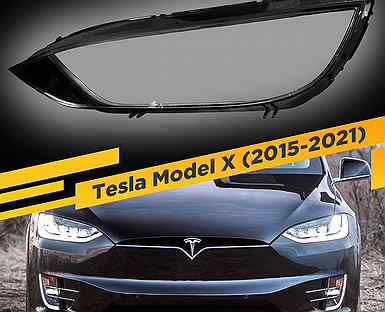 Стекло для фары Tesla Model X (2015-2021) Левое