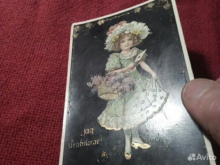 Карточка /поздравляю/ до 1917 г Швеция