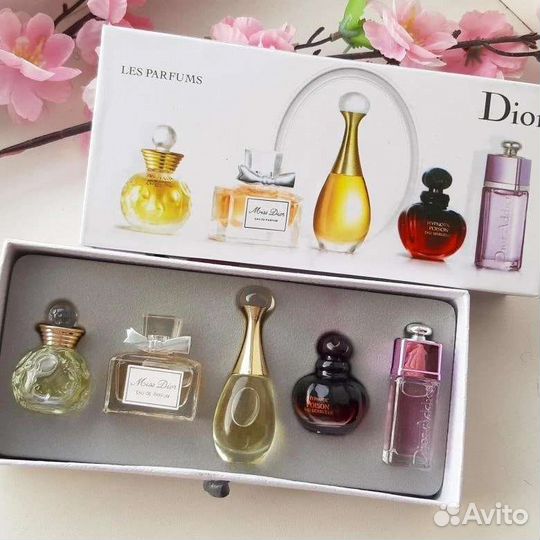 Подарочный набор миниатюры Dior 5в1 парфюм