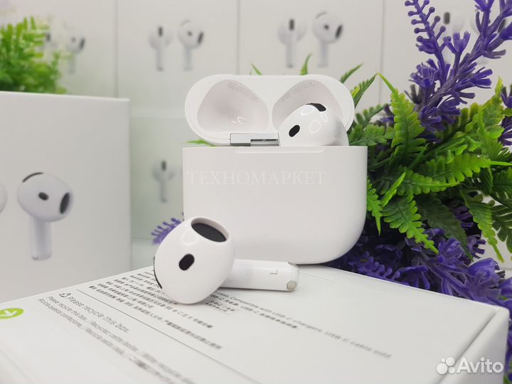 AirPods 4 с Шумоподавлением (Гарантия + Доставка)