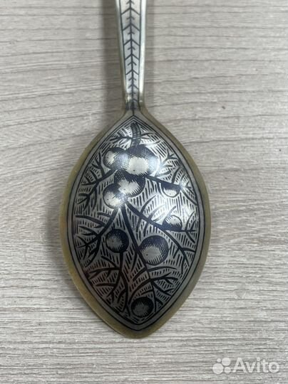 Ложка серебро десертная 875 проба(Сзр)