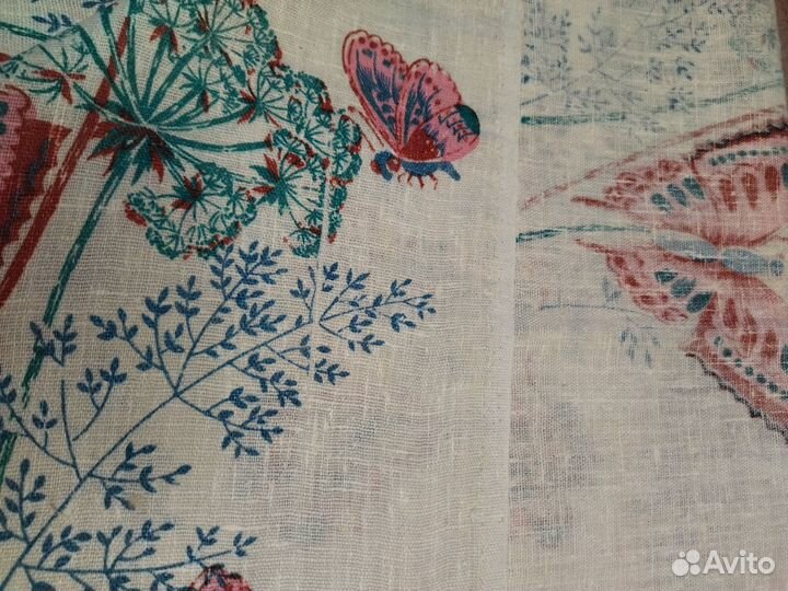 Отрез ткани на шторы, лён СССР