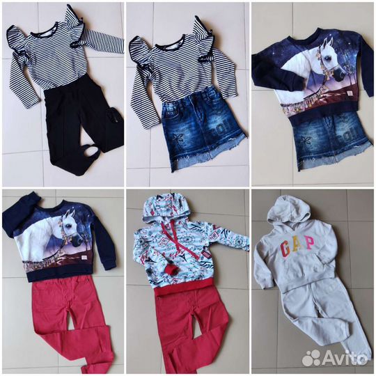Одежда пакетом на девочку 110