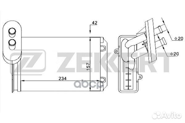 Радиатор отоп. Audi A3 96- Seat Arosa 97- Sko