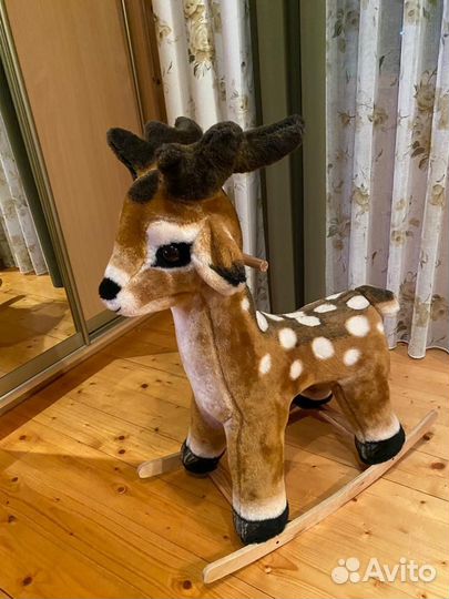 Олень игрушка-качалка детская