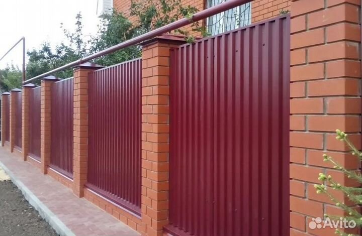 Забор металлический для дома под ключ