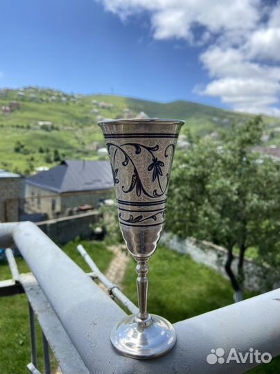 Серебряный фужер 875 пробы