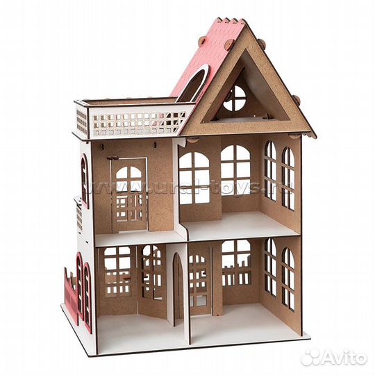 Дом для Кукол 47см деревянный Резной