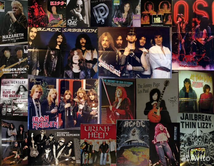 Постеры рок групп 80-90-х годов и другие