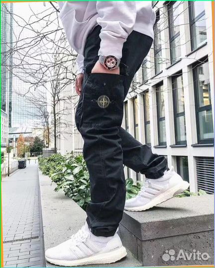 Спортивные карго штаны Stone Island (Premium качество)