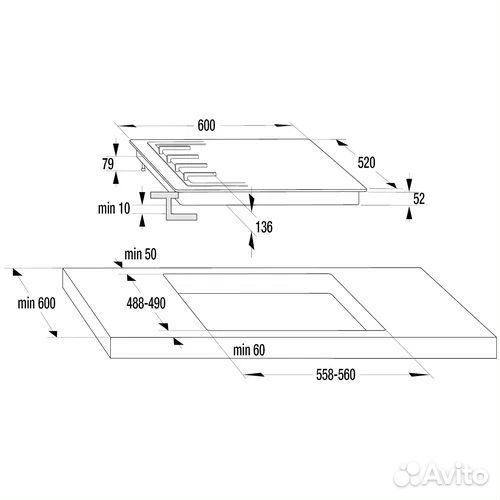 Варочная панель газовая Gorenje GW 641 MB