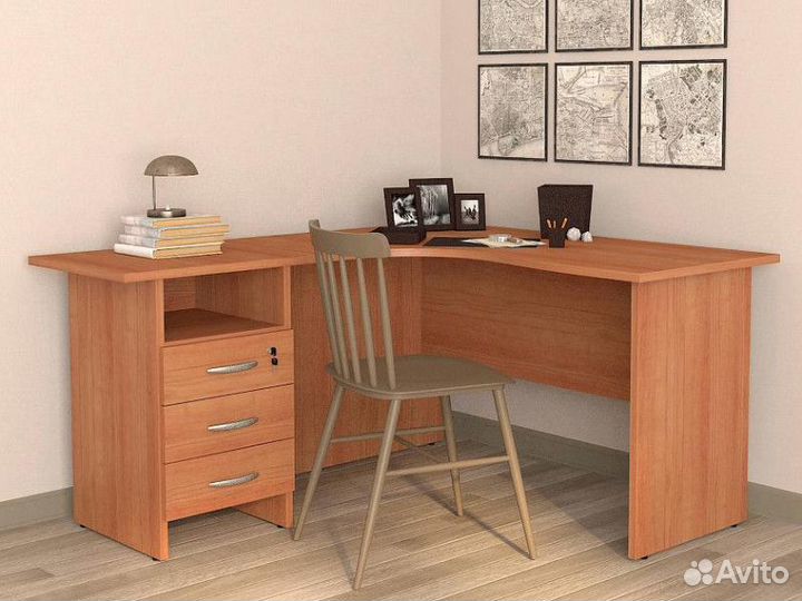 Угловой стол с тумбой Альфа 61 564 Компьютерный