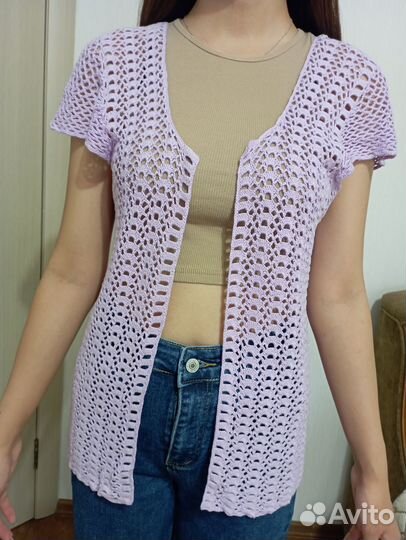 Вязаный жилет