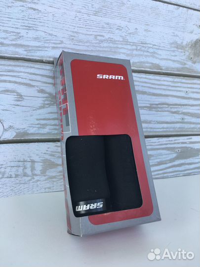 Грипсы sram Новые Черные с Чёрными фиксаторами