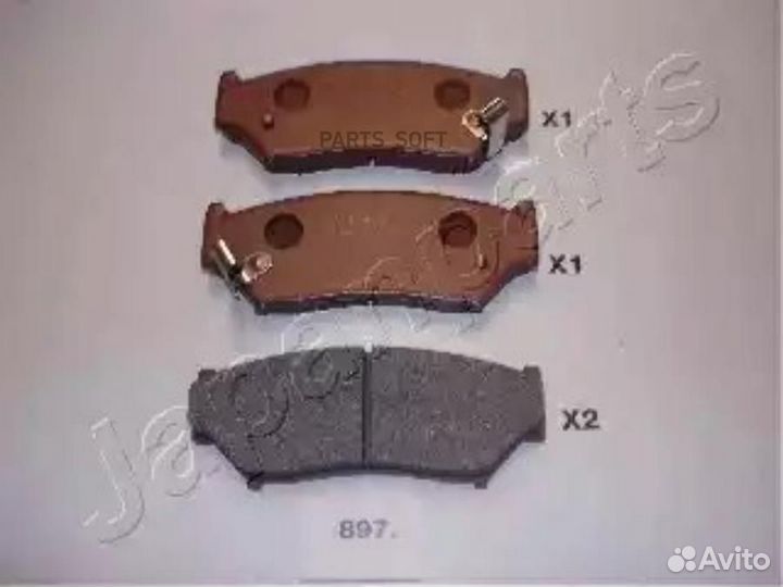 Japanparts PA897AF Колодки тормозные дисковые, ком