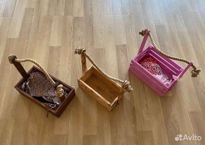 Корзины деревянные для подарков