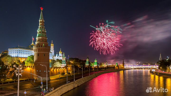 Салют 9 мая на теплоходе в Москве