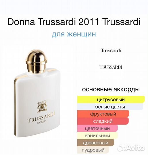Парфюмерная вода женская Trussardi donna