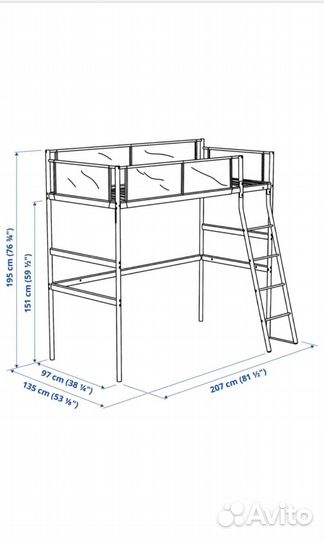 Детская кровать чердак IKEA