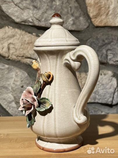 Кофейник и пепельница керамические Италия