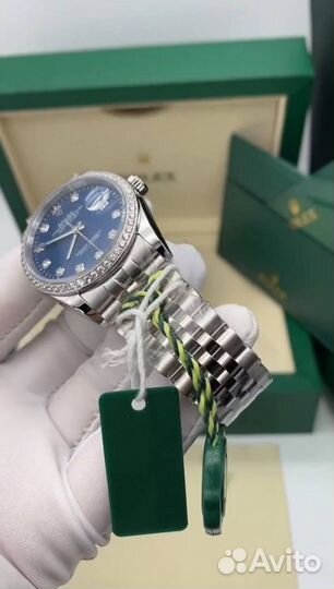 Женские часы Rolex Datejust 36mm синего цвета