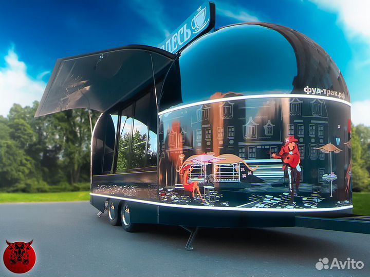 Мобильные фудтраки прицепы на колесах