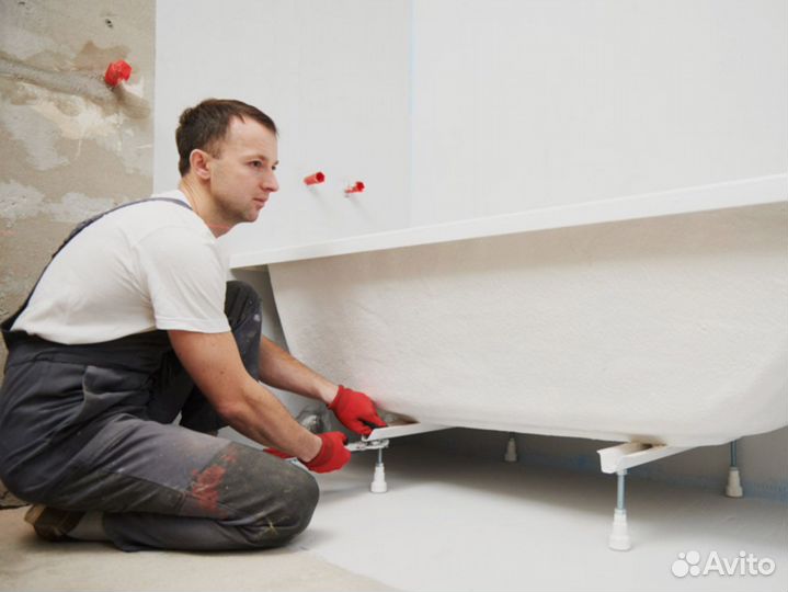 Установка ванны, душевой кабины