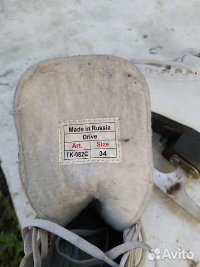 Коньки фигурные. размер 34. б/у