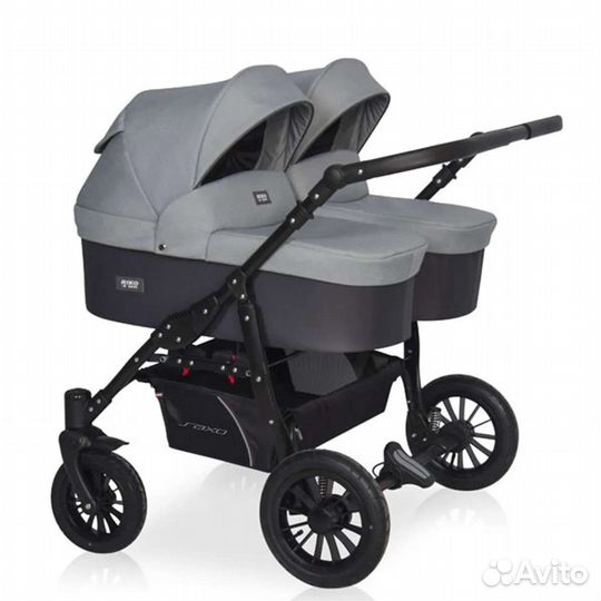 Коляска для двойни riko basic серая б/у