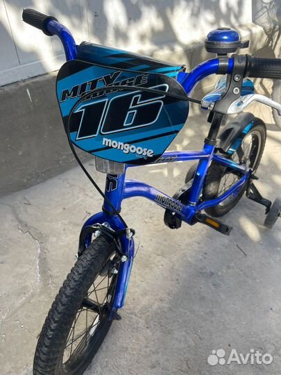 Детский велосипед mongoose 16