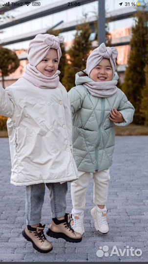 Комплект шапка и снуд для девочки