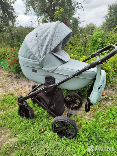 Коляска 2 в 1 indigo mio шалфей