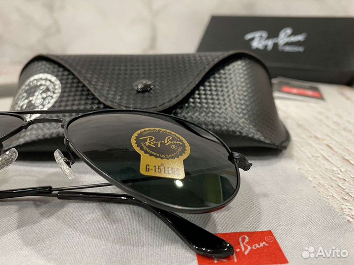 Очки ray ban авиатор стекло