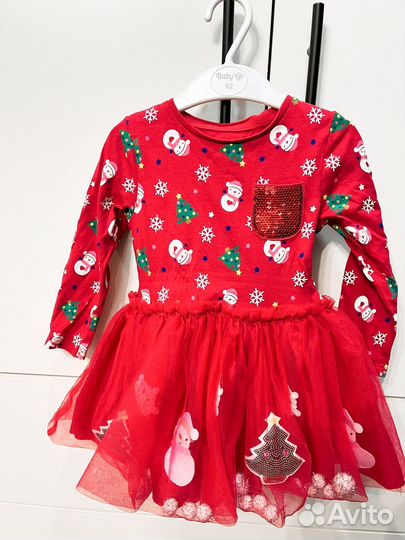 Платье для девочки 92 / новогоднее нарядное