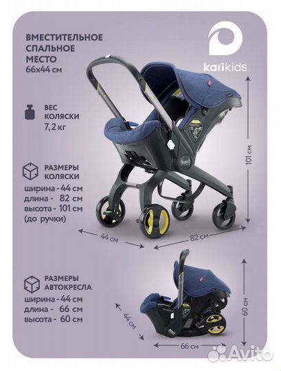 Коляска -автокресло 3в 1