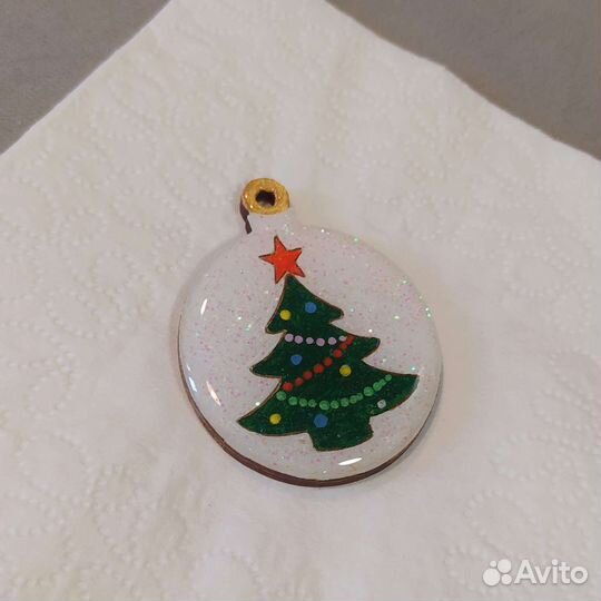 Новогодний набор игрушек из эпоксидки