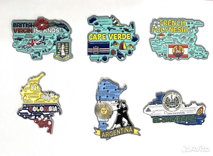 Металлические магниты на холодильник