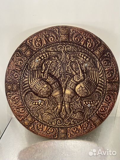 Щит рыцарский детский. Дерево, d-38мм