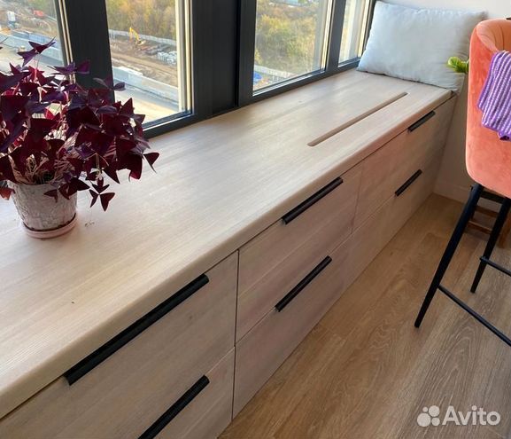 Подоконник деревянный из лиственницы