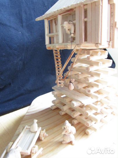 Макет мельницы колотовки 19 век