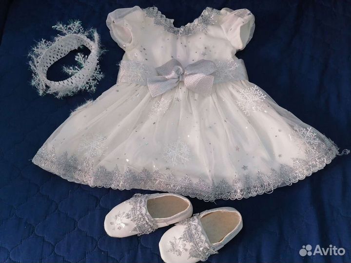 Новогодний костюм Снежинка 80 р