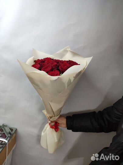 Розы цветы букеты роза букет 21 шт 60см