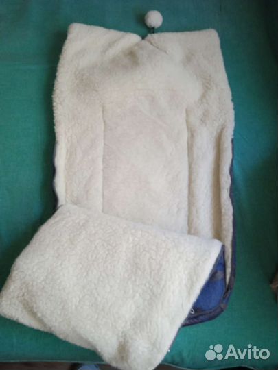 Зимний конверт в коляску на овчине