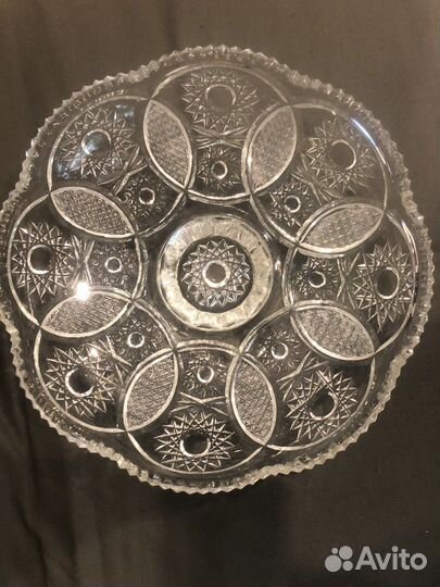 Ваза для фруктов хрусталь