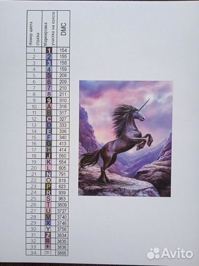 Картина стразами алмазная вышивка мозаика Единорог