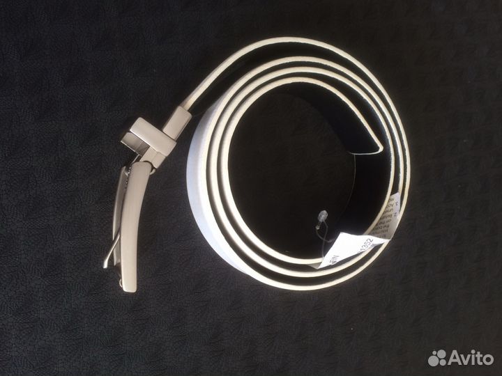 Ремень кожаный Новый Calvin Klein белый - черный