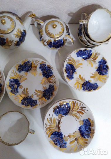 Сервиз лфз Райский сад (синяя птица)