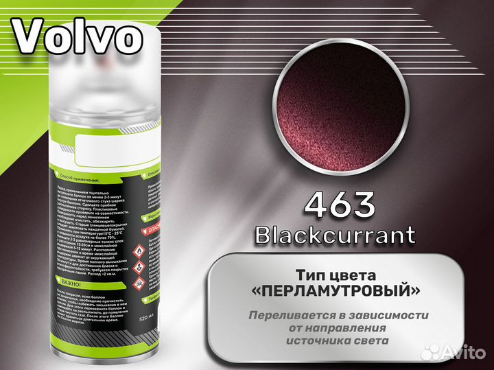 Краска спрей Luxfore (Volvo 463 Blackcurrant)