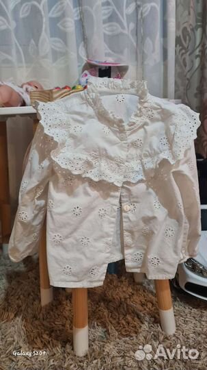 Блузка рубашка для девочки 80 86