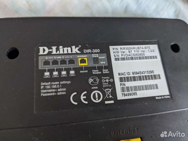 Wi-Fi роутер D-Link dir-300